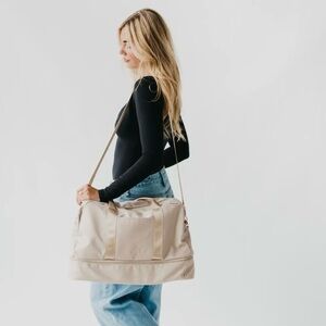 Nissa Nylon Weekender Bag-Cream